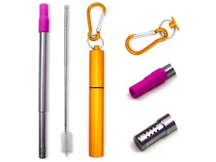 pol pl Teleskopowa Bombilla Turismo Gold 3w1 Zestaw w metalowym etui szczoteczka 19134 1 (1)