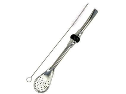 bombilla cuchara set black