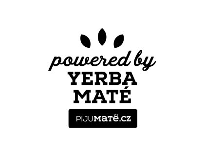 samolepky cerna TISK 06 powered by yerba mate