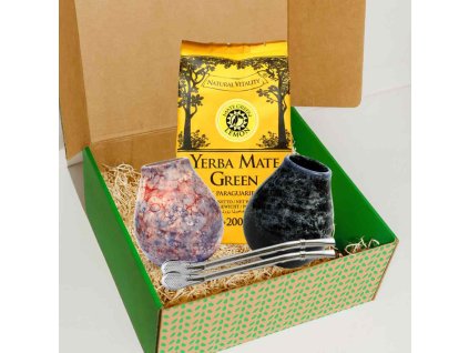 darkovy box yerba mate pro 2 mate green lemon 200 g kalabasa bombilla
